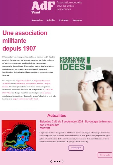 Nouveau site internet, nouvelle Gazette, nouvelle identité graphique pour l’ADF-Vaud